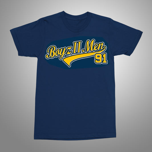 Blue & Gold Varsity Logo Tee