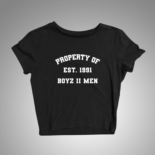 "Property Of" Cropped Tee